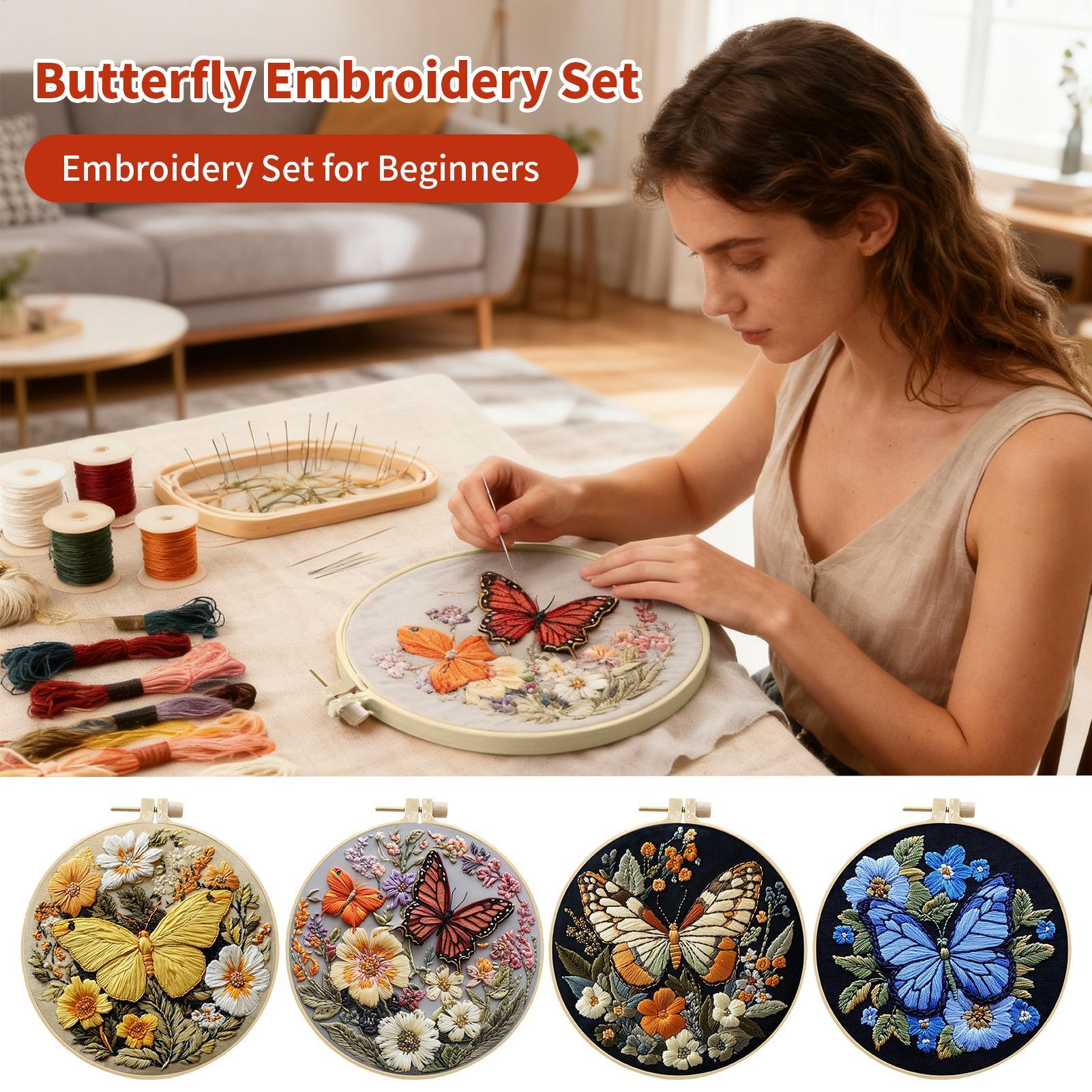 

Embroidery Kit Butterfly Colorful Ornament Embroidery Projects For School Project Learning Entertainment Practice Learn Men China Mainland