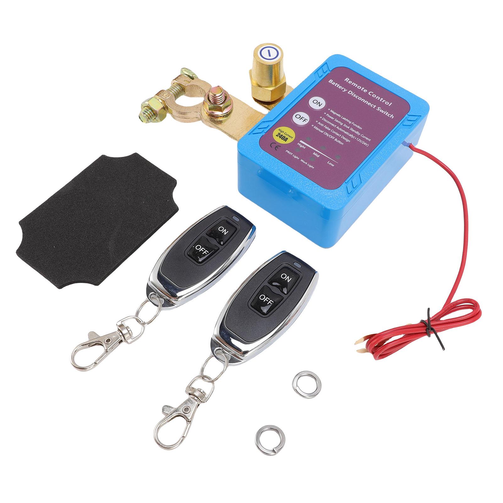 

Дистанционный выключатель аккумулятора 240А для лодки, автомобиля, грузовика, дома на колесах, умное автоматическое отключение питания, предотвращение