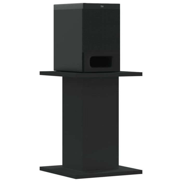 Speaker Stands 2 Pcs Black Engineered Wood