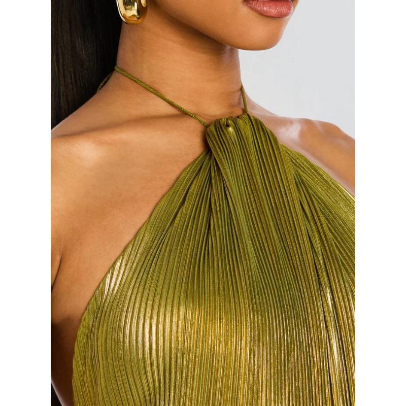 Luxuriöses Damen-Korsett Party-Cocktailkleid Sexy Schulterfrei Träger Falten Schlitz Gast Promi Langes Kleid Promi-Ballkleid