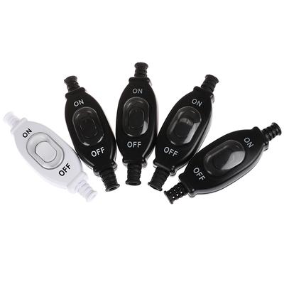 3A 250V Waterproof In Line Switch Cord Switch Round Wire Silver Contact Double