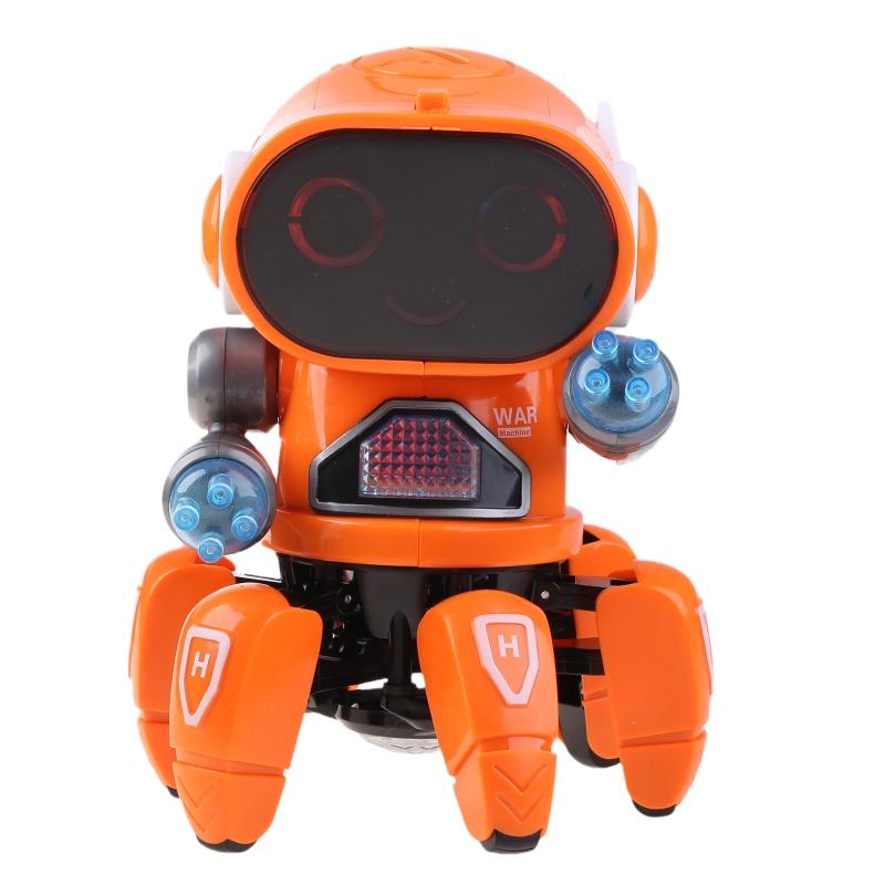 White/Pink/ Orange/ Blue Dancing Walking Robot Electric Dancing Robots for Kids Toddlers Boys & Girls Music Robot