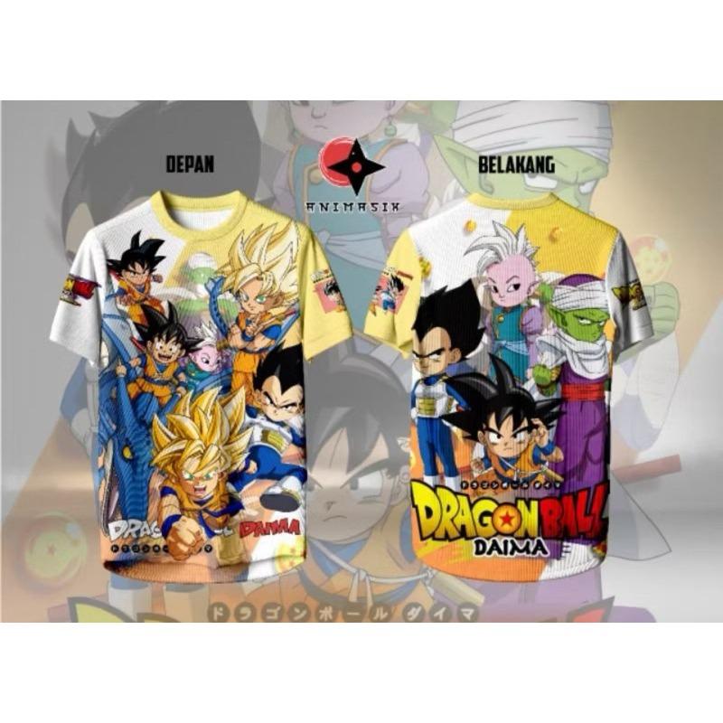 2026 Summer Dragon Ball Retro Fitness T-shirt Men's Oversized 3D Printed Short-sleeved Family