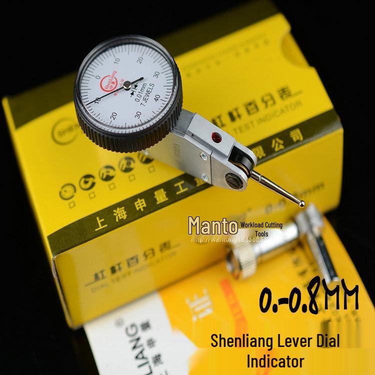 Precision Lever Dial Indicator 0-0.8mm, 0.01mm Accuracy