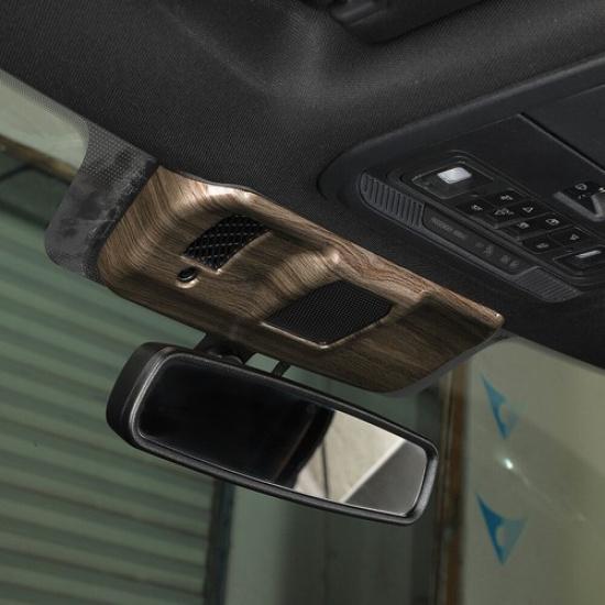 Inner Rearview Mirror Bracket Decor Cover Trim For Ford F150 -23 Wood Grain