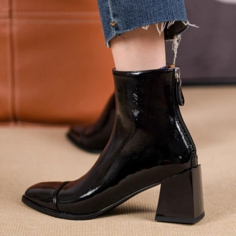 High Heels Women Short Boots Ankle Fashion Chunky Shoes New Trend Sexy Pumps  Winter Goth Heeled Woman Chelsea Botas Mujer