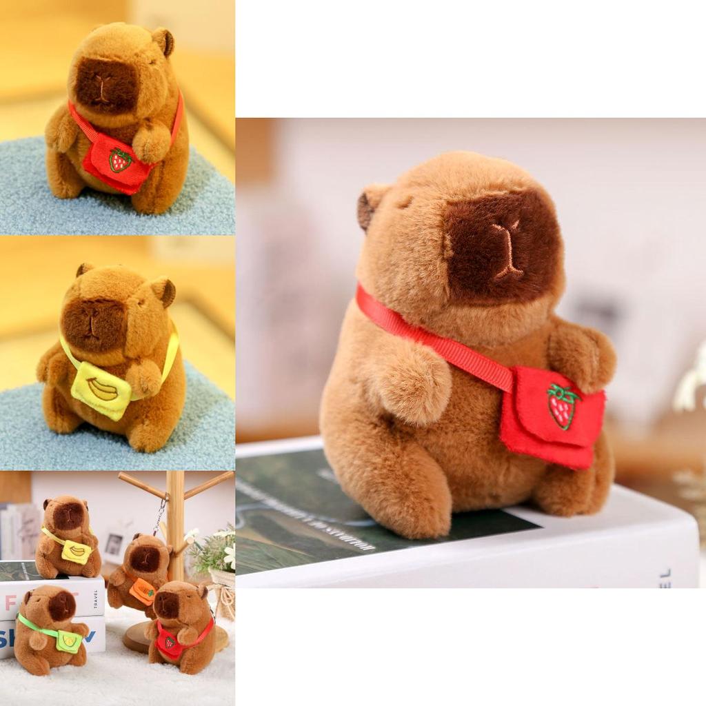 Plush Capybara Keychain With Watermelon Design For Girls Gift Collectors