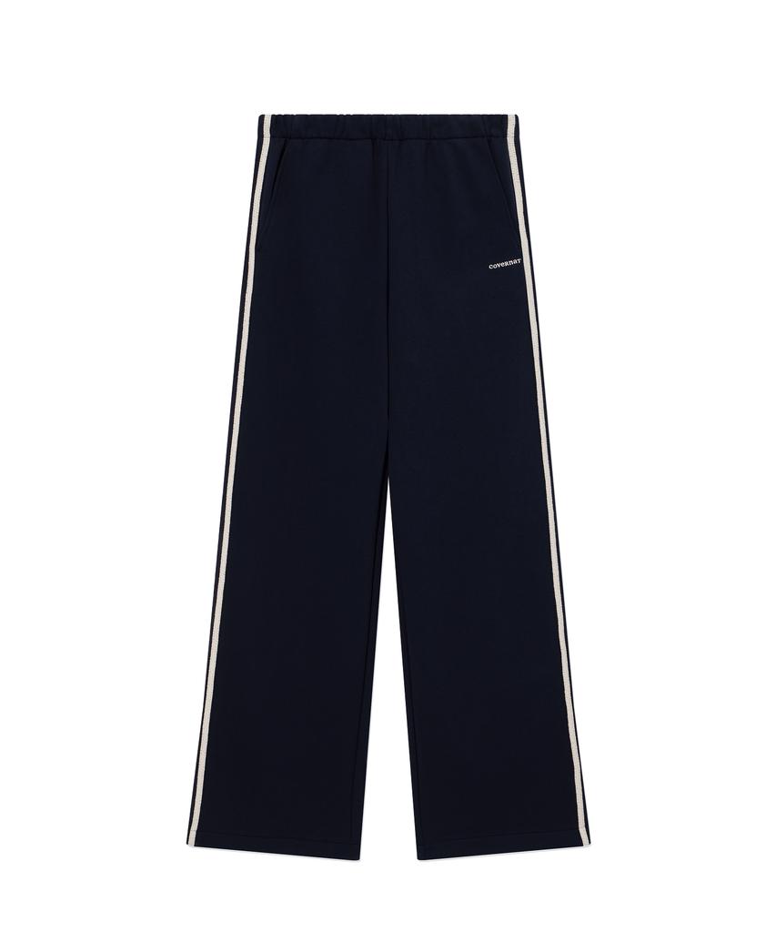 COVERNAT WOMAN Taping Straight Sweatpants Dark Navy