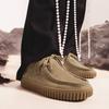 Clarks Two-Layer Cowhide Shock Absorbing Fashion Retro Trendy Comfortable Short Boots Men Boots Yellow 261736637