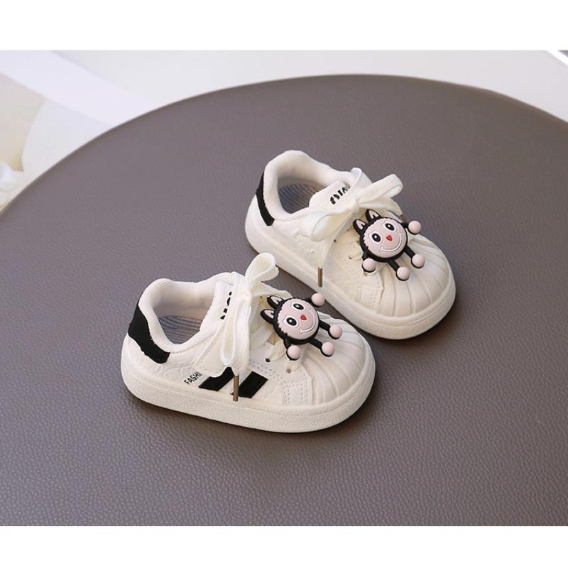 Girls Shoes Spring and Autumn Children Shell Head Sports Shoes Boys Board Shoes White Shoes Casual Soft Sole Baby Toddler Shoes