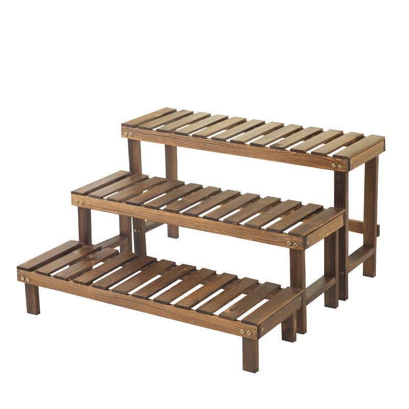 Multi-layer Solid Wood Indoor Balcony Plant Stand