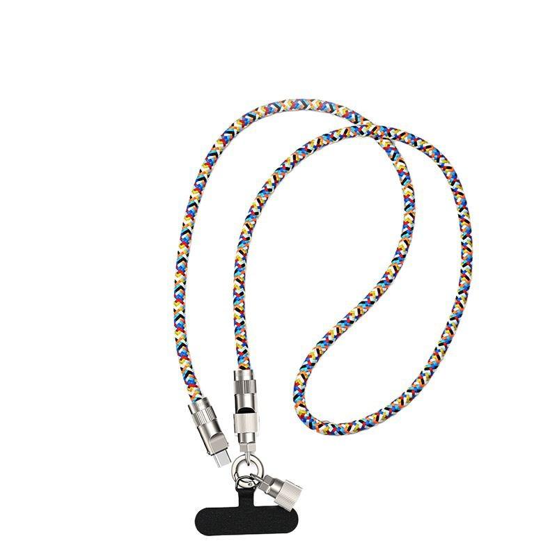 New TPE Mobile Phone Lanyard Charging Cable Two-In-One Braided Anti-Lost Cord Type-C PD60W Fast Charging Data Cable for 15 0.3 m