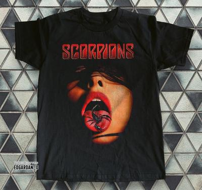 Scorpions Band Schweres Baumwoll-Schwarz Unisex T-Shirt