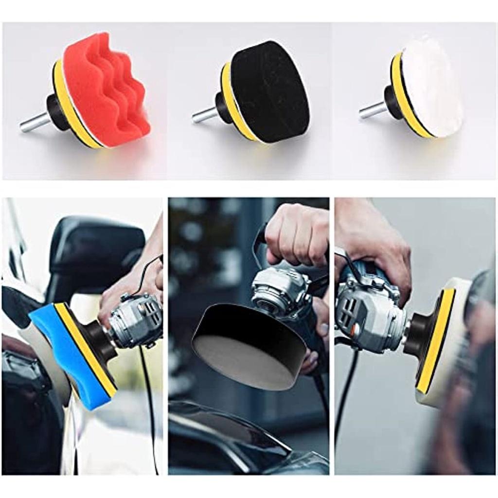 15 balení Houba na leštění auta na leštění auta Pampony na leštění na leštění na auta s adaptérem na přání z vlny