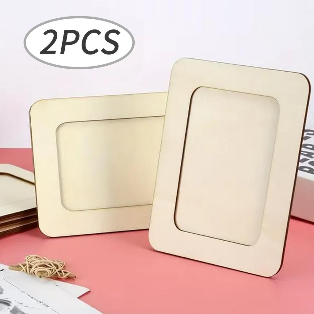 Handmade Wooden Photo Frames, DIY Photo Frame Embryos, Can Be Painted Three-dimensional Photo Album Frames