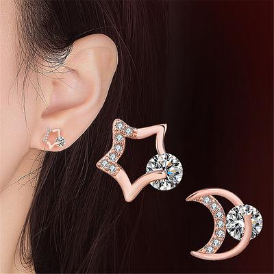 Ohrringe Schauspielerin Mond Ohr Runde Temperament Verschiedene Schmuck Süße und Mode Ohrringe