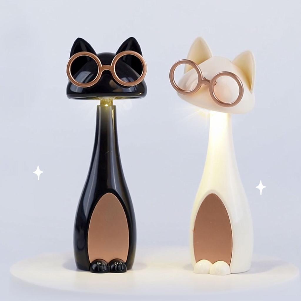 LED Desk Lamp Adjustable Cat Night Light Portable LED Table Light for College Dorm Bedroom Reading