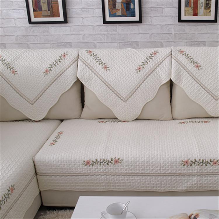 Pernă de canapea din țesătură de bumbac matlasată anti-alunecare brodata de toamnă și iarnă