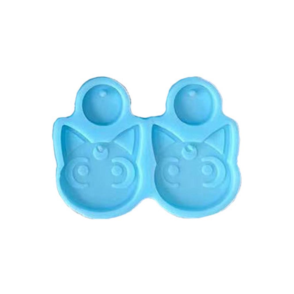 

Блестящие формы для сережек в виде кошки, рыбы, кролика, силиконовые формы из эпоксидной смолы, серьги своими руками, изготовление ювелирных изделий, брелок, ювелирные инструменты 1