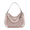Niche love bag women's bag new fashion pearl handbag texture women's crescent messenger bag