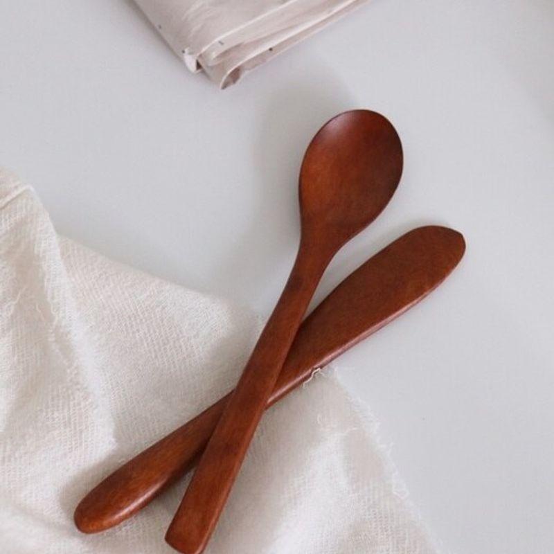 Elegant Table Mini Wood Cutlery (Wood Spoon, Butter Knife, Camping Picnic)
