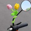 Tulip Motorcycle Ornaments Twisting Flower Electric Vehical Ornaments  Motobike