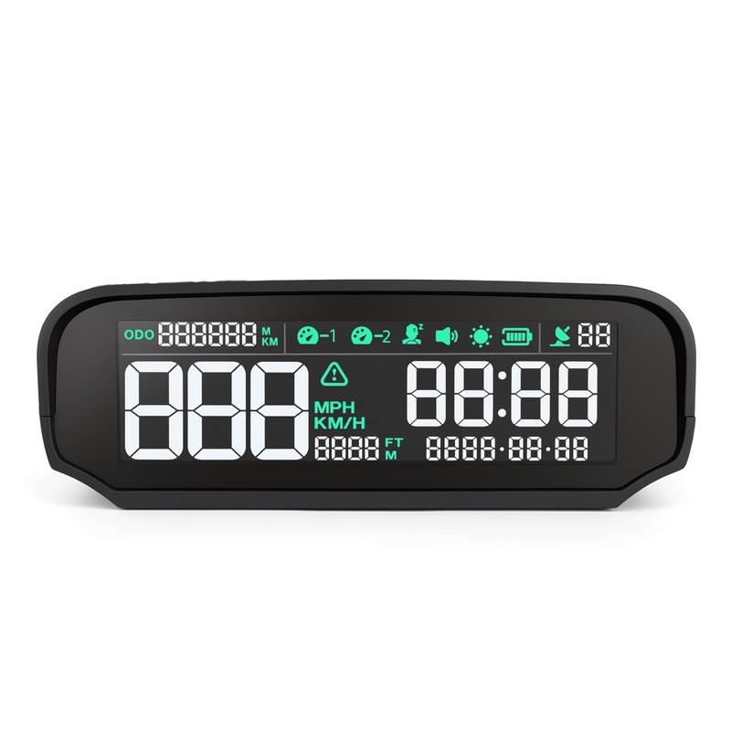 LCD GPS Speedometer X100 Odometer Altitude Gauge GPS HUD Multifunction Smart Car Head-Up Display for HUD Car Electronics Meter