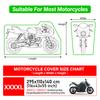 300D Motorcycle Cover Waterproof All Season Dustproof UV Protective Outdoor Indoor Scooter Wear-resistant Fabric Motorbike Cover