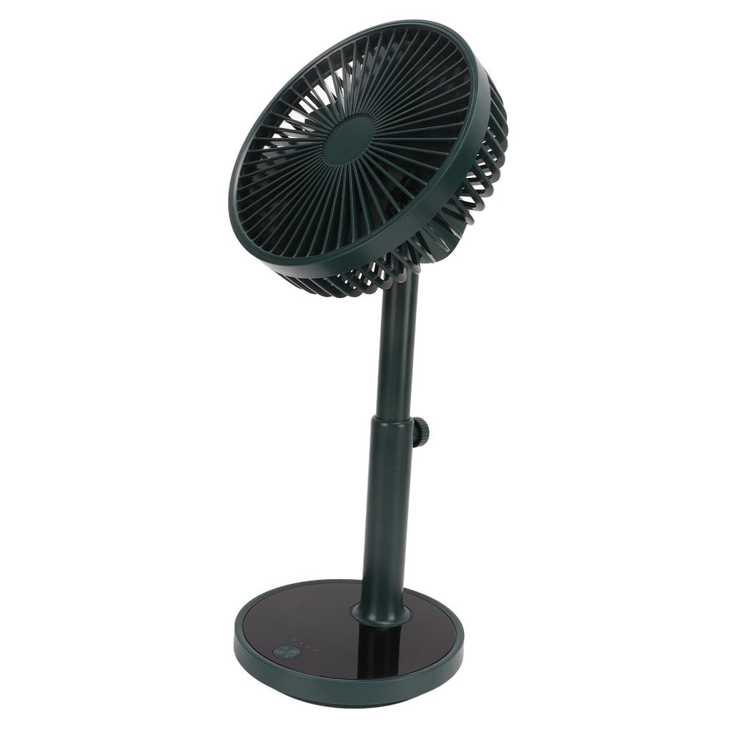 Desktop Fan Multifunctional 4 Speeds Adjustable Low Noise Portable USB Table Fan for Home Office Outdoor Camping Green