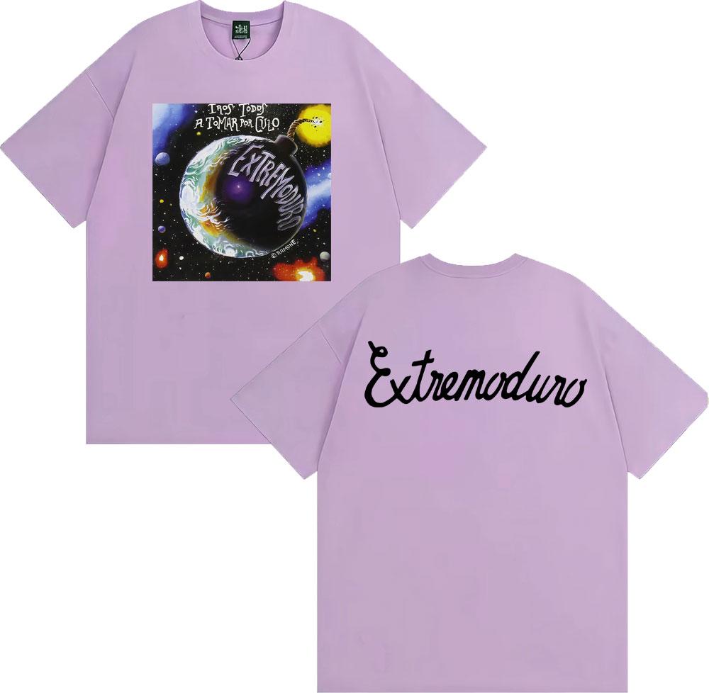 Rock Band EXTREMODURO Tour 2025 Printed T Shirt Men's Clothing Hip Hop Punk Street T-shirts Casual Cotton Short Sleeve T-shirt