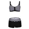 2025 Cross-border Flat-leg Halter Print Slimming Bikini Set