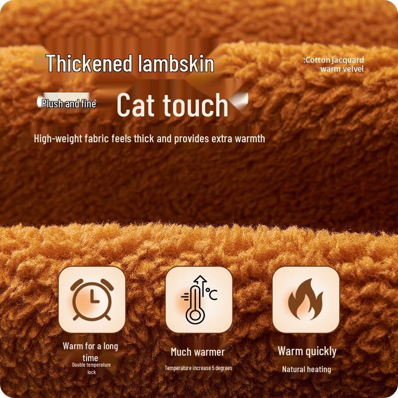 Lammwolle Anti-Rutsch Sofabezug: Dicke, einteilige Polsterung für Herbst & Winter