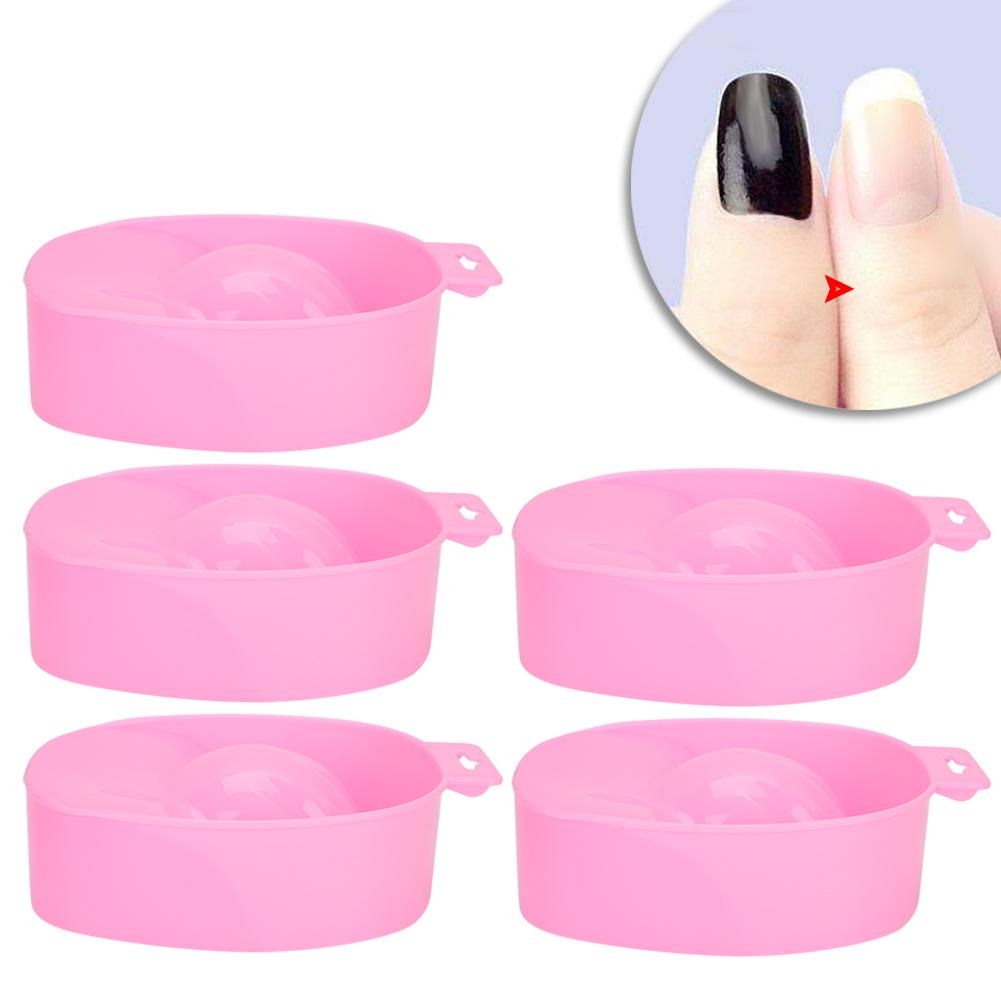 5 Nail Polish Removal Bowls Nail Art Soaking Tray Gel Remover Manicure Spa Nail Care Tools