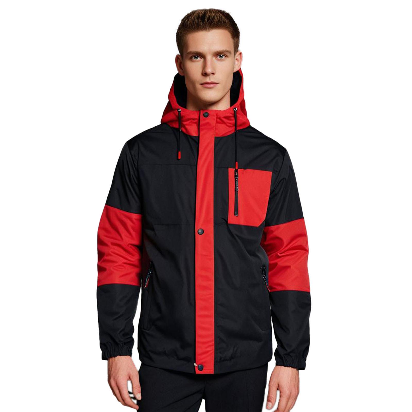 

Red Tide Hooded Raincoat Jacket, Waterproof Jacket Raincoat Men Sports Outdoor Hooded Soft Jacket Rainproof Jacket S красный