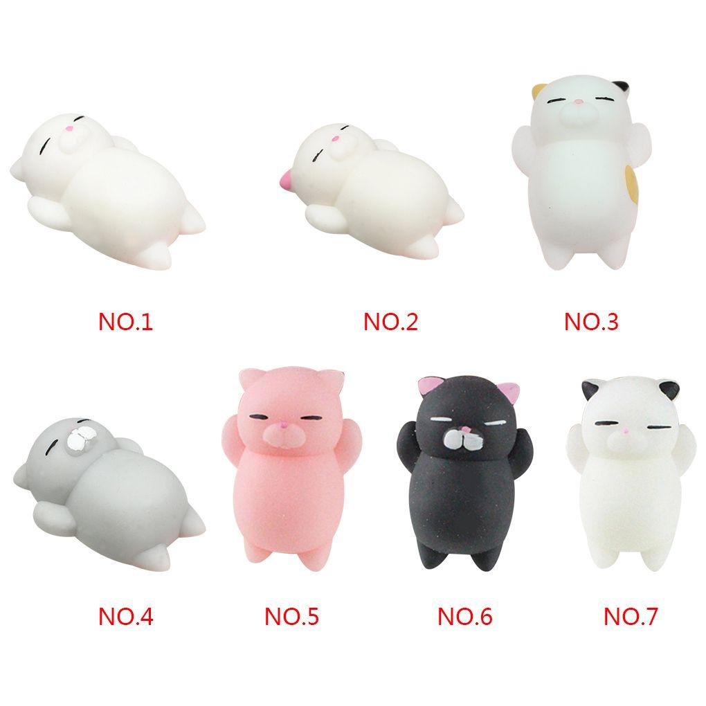 Mini Soft Cute Cat Pattern Wipes Ball Squeeze Rising Funny Toys Cats Design Interesting Toy Pressure Toys for A Gift