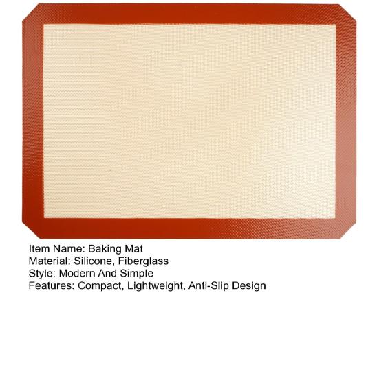 Yousheng 0.4mm Silicone Baking Mat with Fiberglass Non-Stick Oven Liner Heat Resistant Reusable Pad for Baking Cookies Pastries Dishwasher Safe Tool