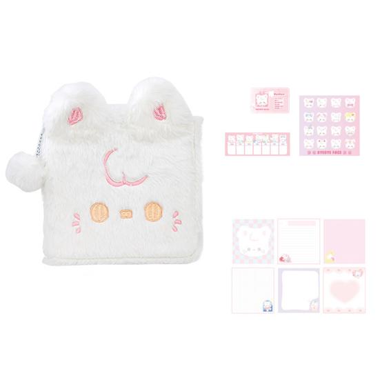 

Плюшевый блокнот с вкладышами и наклейками «сделай сам», маленький помпон, 79 страниц, проволочный переплет, квадратный, в форме милого животного, собаки, кошки, альбом для вырезок, дневник, студенческие принадлежности Cat