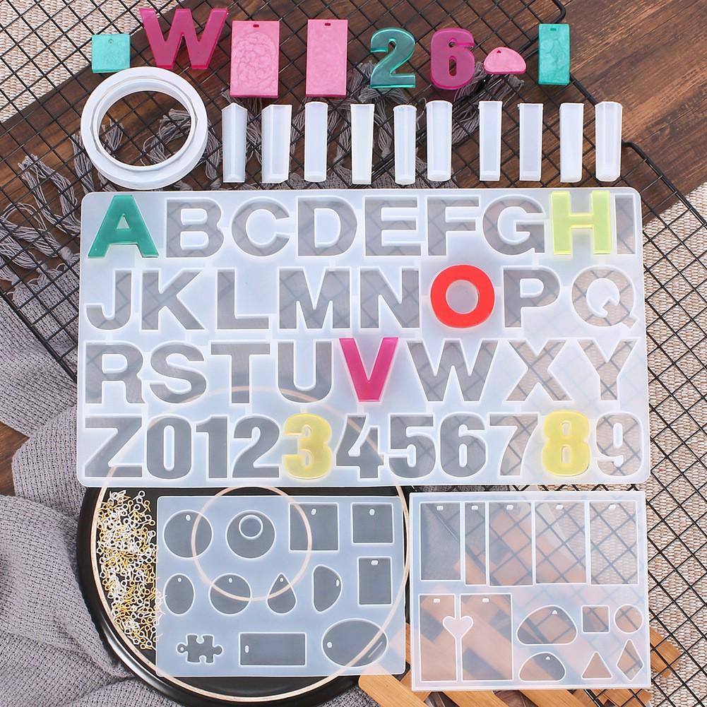 DIY Epoxy Resin Crystal Letter Silicone Set for Key Pendant Crafting