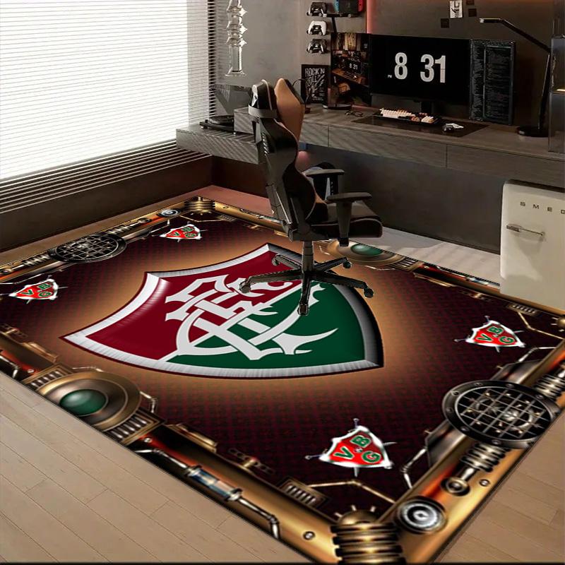 Soccer Club Emblem Design Printed Office Carpet Chair Cushion Entryway Rug, Rugs for Living Room, Bedroom Christmas gifts