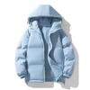 Winter New Style Fleece-Lined Warm Thickened Stand-Collar Couple's Jacket, Unisex Casual Hooded Windproof Cotton Coat