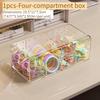 Transparent Plastic Hair Accessories Storage Box Lightweight Countertop Cosmetic Storage Box