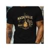 Ein Herren Nashville Music City T-Shirt - Weich, Atmungsaktiv, Vintage-Stil mit Tennessee-Logo, Gitarre, Lyman Auditorium und Broadway-Grafiken -