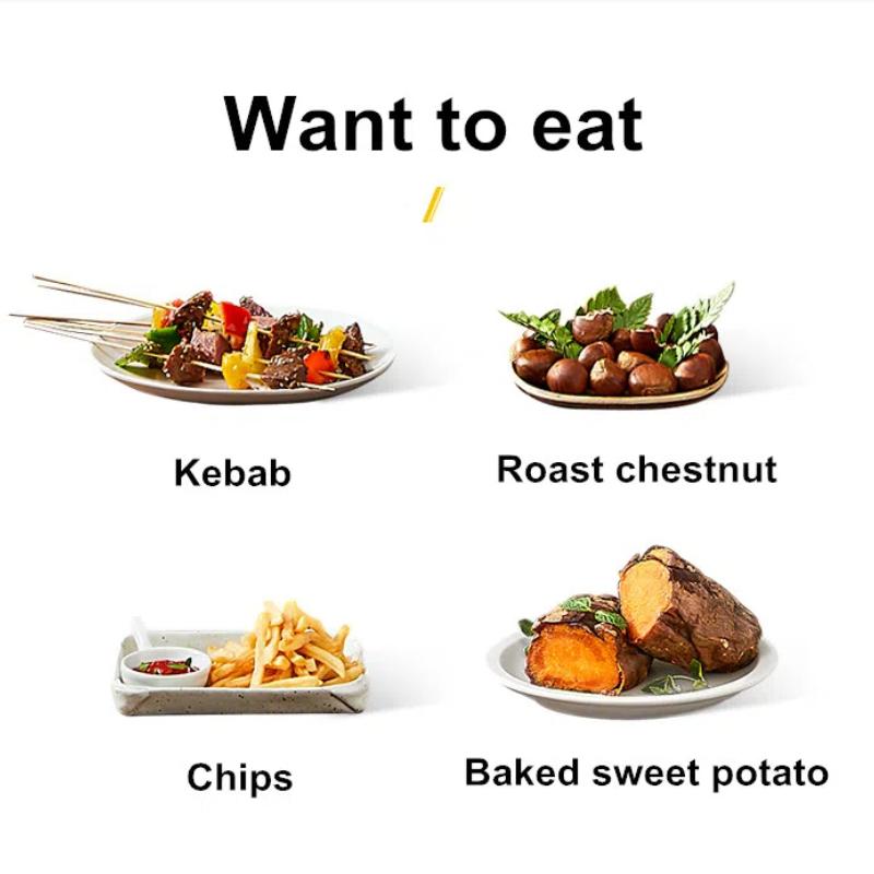 Multi Functional Oven, Household Rotating Drum Type Smokeless Barbecue, Electric Burning Oven, Timed Baking Box