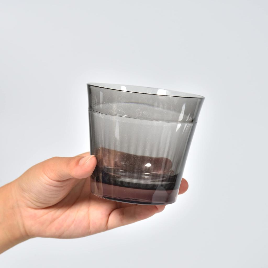 Plakira Rocks Glass CupTumbler, Clear, 280ml, Dishwasher and Microwave Safe, Heat Resistant To 100°C, Shatter Resistant, Child-Friendly, Glamping,