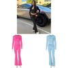 Streetwear Kapuzenpullover mit langen Ärmeln und Hose Set mit Einsätzen für Damen