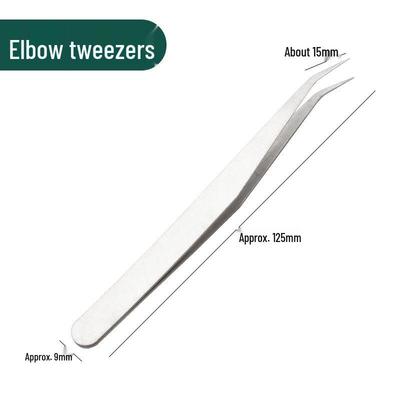 Metal Tinplate Tweezers Set: Small, Pointed, and Bent Household Clamping Tools