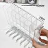 7-Slot Transparent Plastic Hand Cream Organizer Multi-Functional Makeup Holder for Home Office Bathroom Dressing Table Sorting
