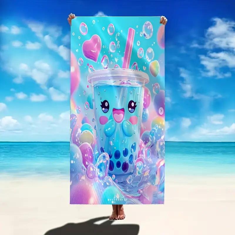 Exotischer Blumendruck Weiches Mikrofaser-Badetuch Groß Wasserabsorbierend Für Strand und Surfen