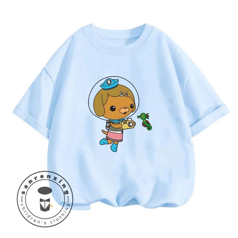 Octonauts 2026 Trendy Crew Neck Tshirt 3-14Y Boys Girls Summer Cute Kawaii Cartoon Street Hot Outdoor Casual Cozy