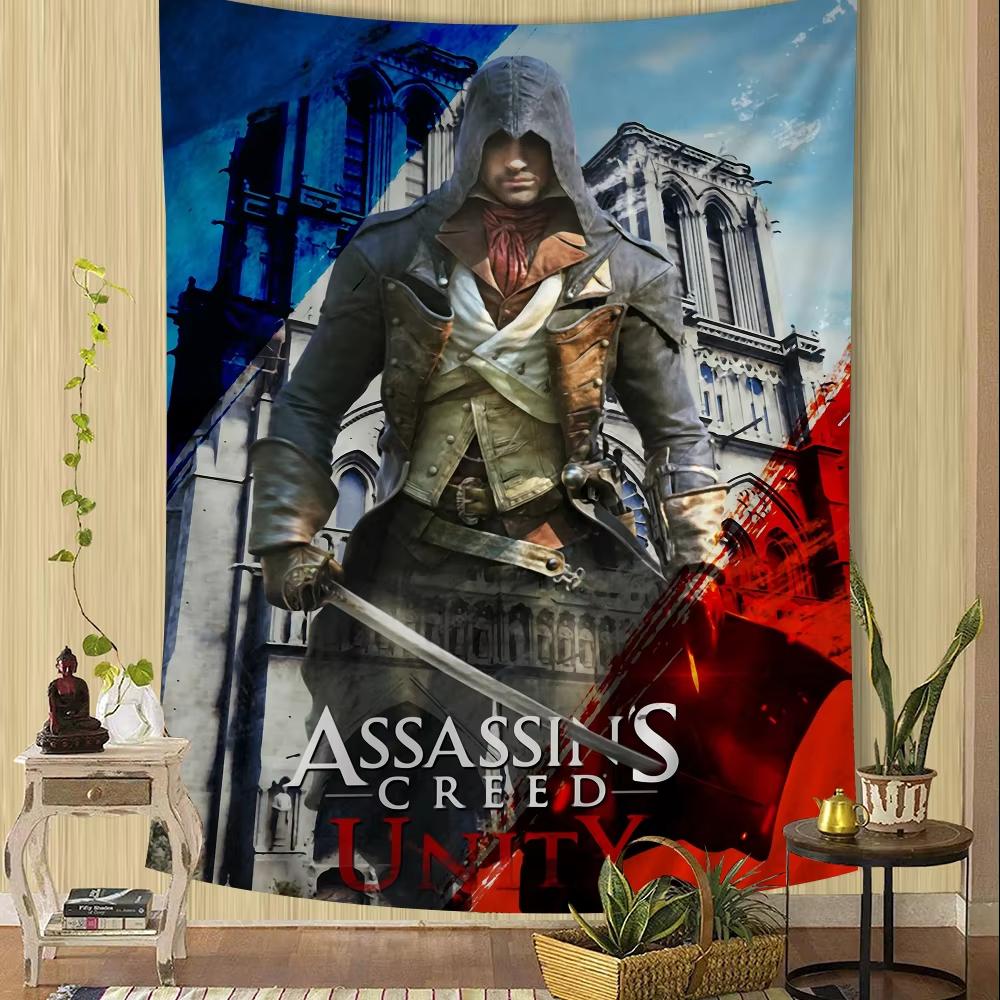 Jmg Household Supplies Unisex Japanese Anime Assassin Tapestry, Creed Style Wall Hanging For Fans Bedroom Dorm Gaming Room Home Decor Gift